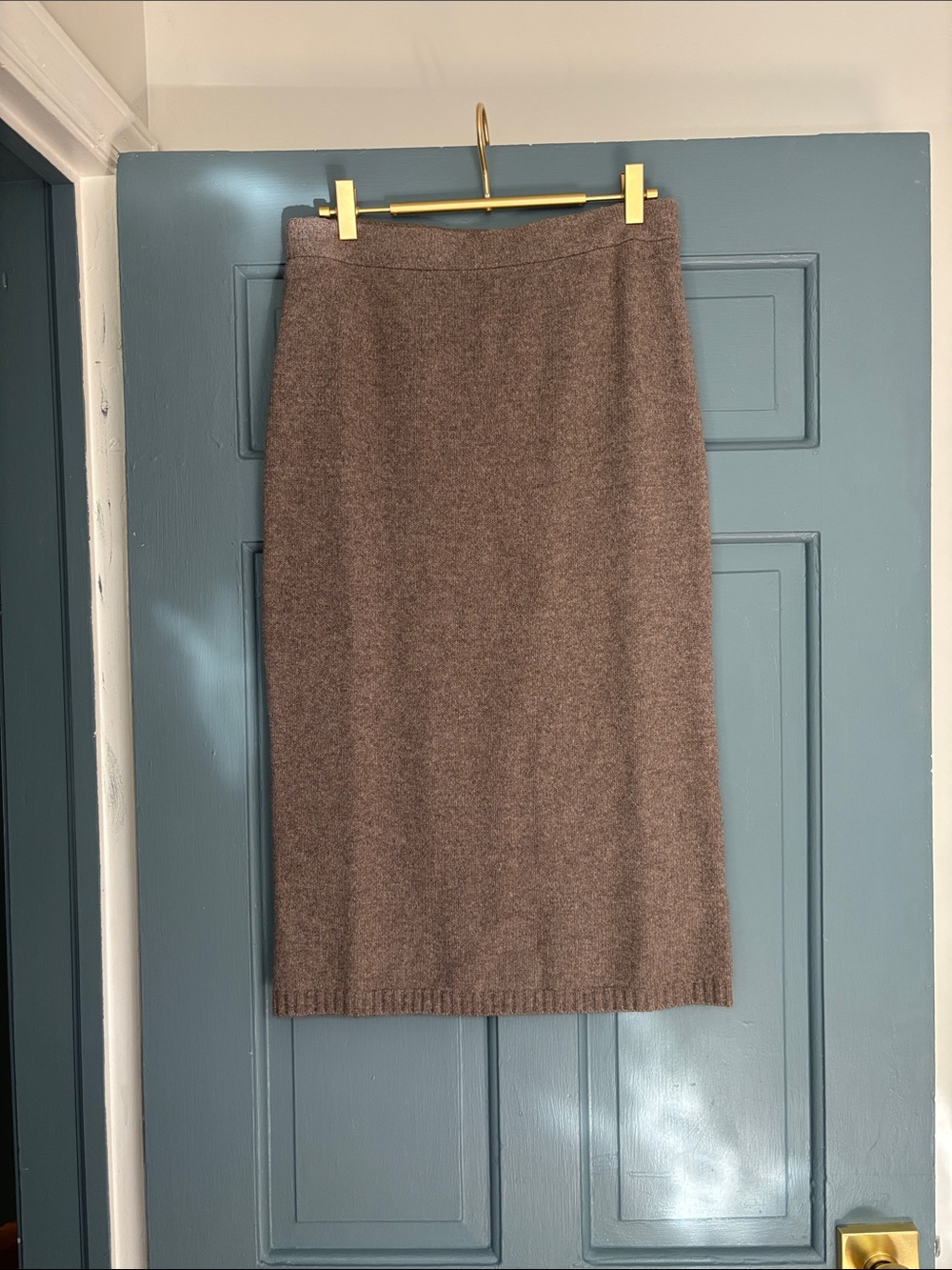 Old Navy Brown Midi Knit Pencil Skirt